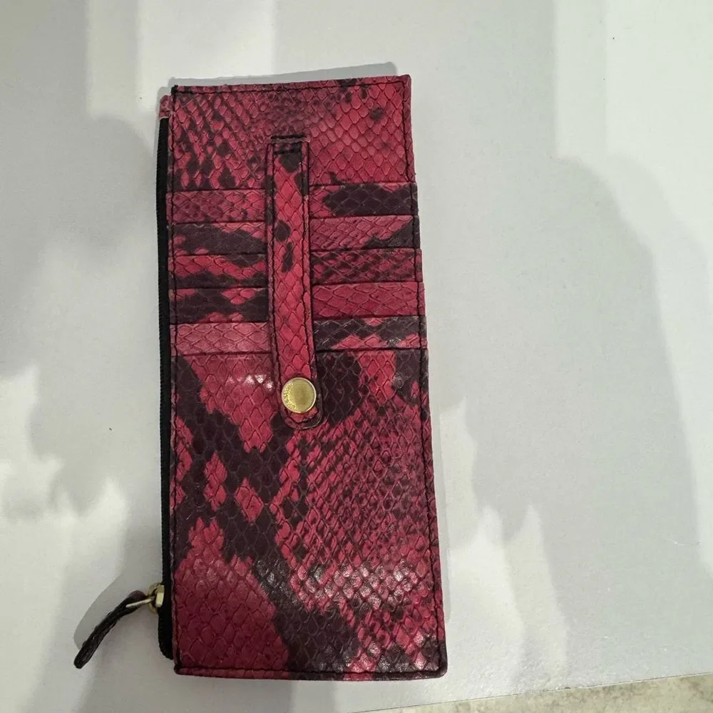 Brahmin credit card wallet Red Snake Pattern Phone Wallet Case
